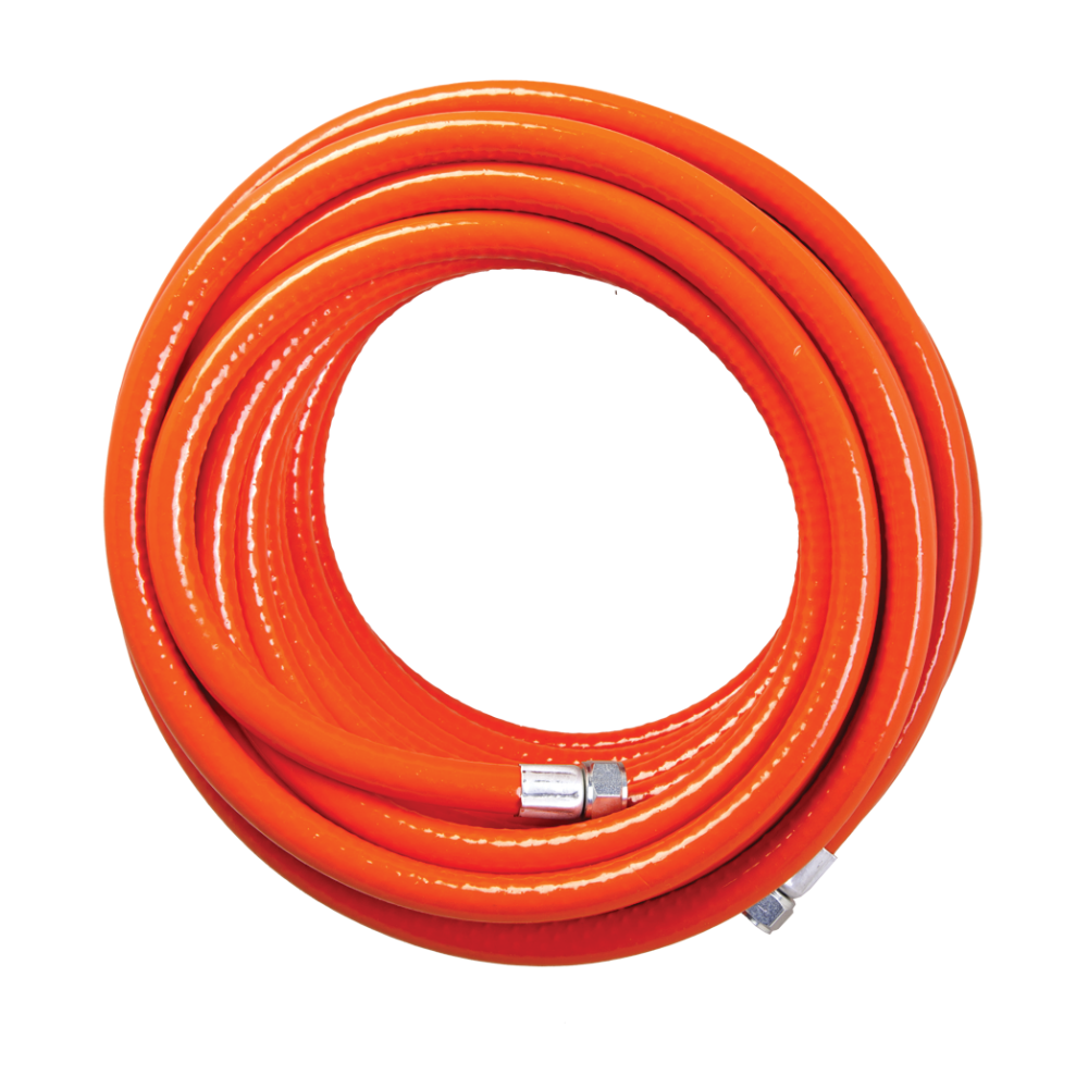 GONI MANGUERA REFORZADA 1/4" HEMBRA NARANJA 15M (176)