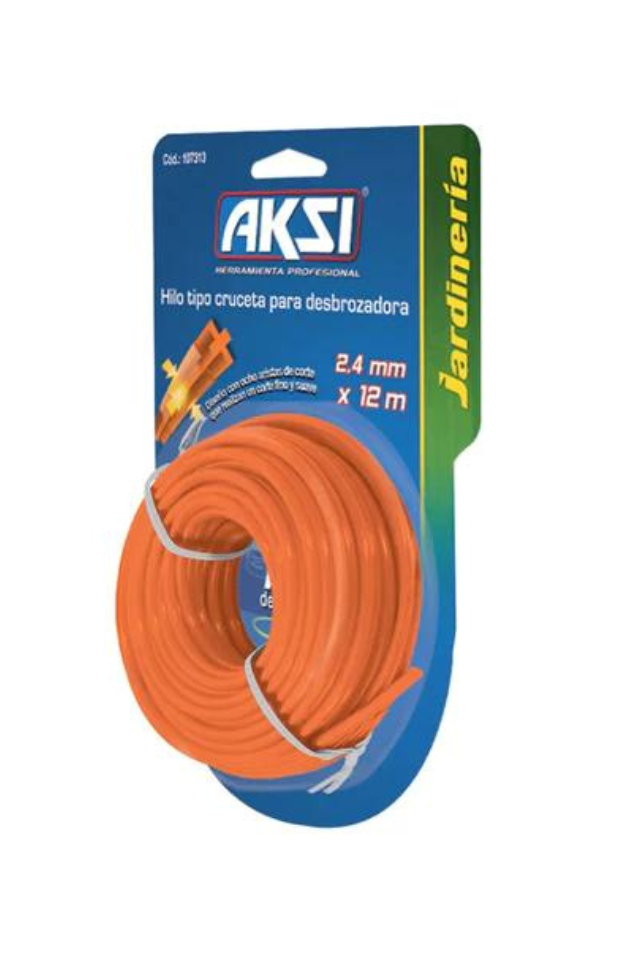 AKSI HILO P/DESBROZADORA TIPO CRUCETA 2.4MM X 12 M (107313)