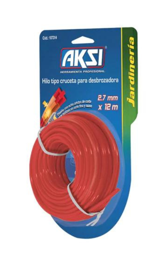 AKSI HILO P/DESBROZADORA TIPO CRUCETA 2.7MM X 12M (107314)
