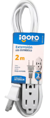 IGOTO EXTENSIÓN DOMÉSTICA BLANCA 2M (ED13-2B)(E)