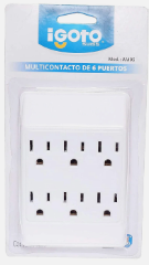 IGOTO MULTICONTACTO 6 PUERTOS BLANCO (AM05)(E)