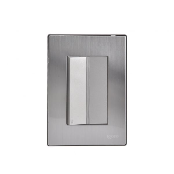 IGOTO PLACA C/1 APAGADOR ESCALERA PLATA (INOX1008)(E)