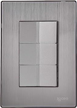 IGOTO PLACA C/3 APAGADORES ESCALERA PLATA (INOX1021)(E)