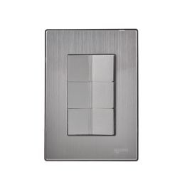 IGOTO PLACA C/3 APAGADORES SENCILLOS PLATA (INOX1013)(E)