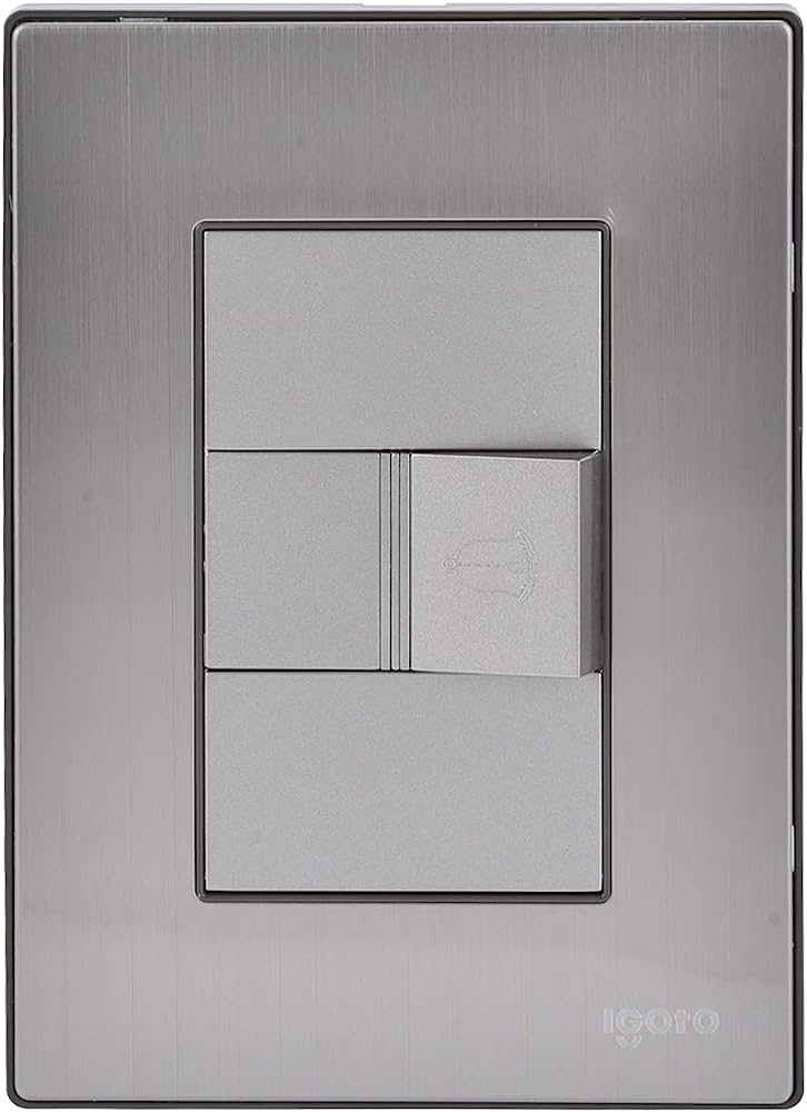 IGOTO PLACA C/1 BOTÓN TIMBRE PLATA (INOX1018)(E)