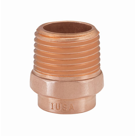 IUSA COBRE CONECTOR ROSCA EXTERIOR MACHO 1"(25MM) (616855)(H)