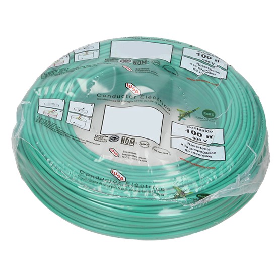 IUSA ALAMBRE THW COLORES 10 VERDE BOLSA (397477)