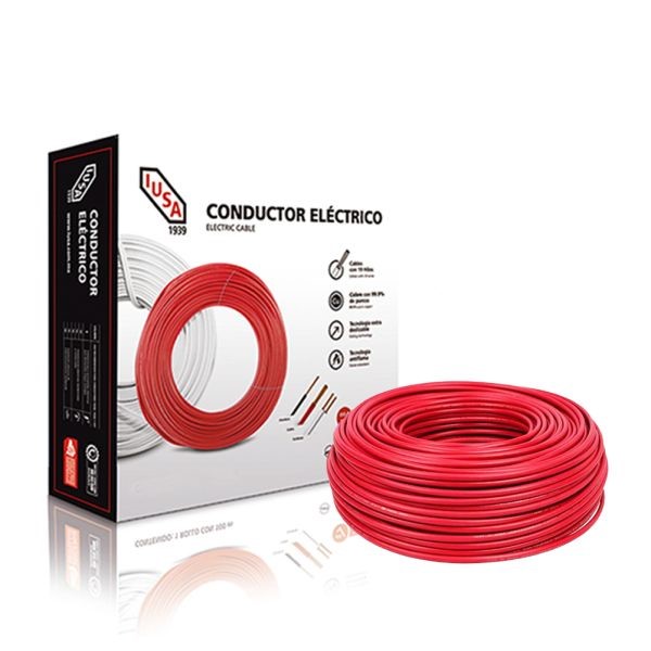 IUSA CABLE THW #10 ROJO CAJA 100M (399330)
