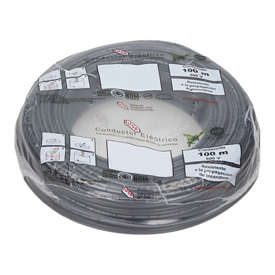 IUSA CABLE THW #6 NEGRO 100M (201001)