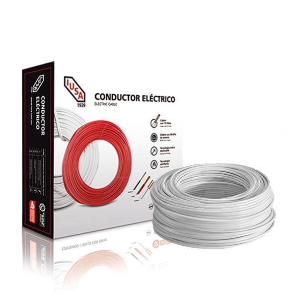 IUSA CABLE THW #8 BLANCO CAJA 100M (399351)