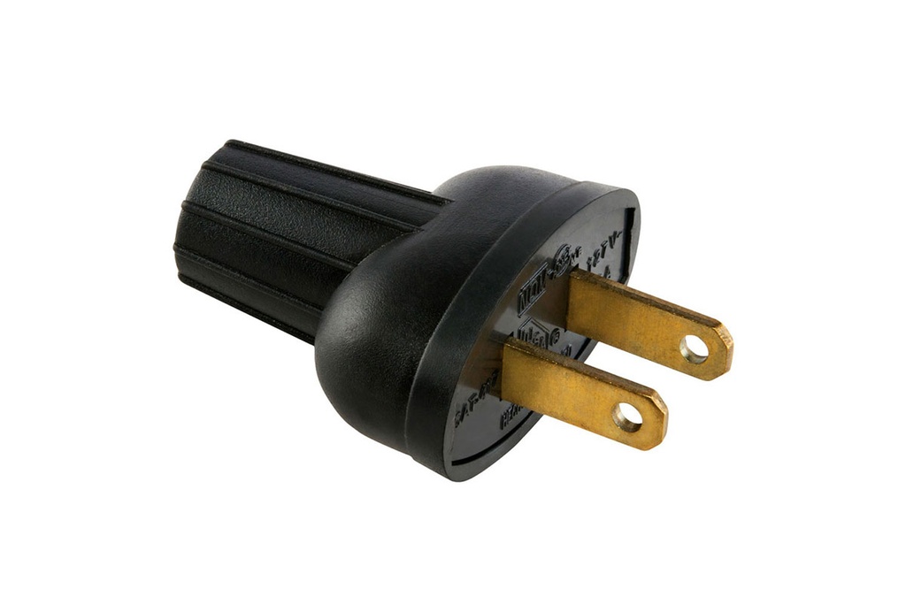 IUSA CLAVIJA 417 OVALADA PVC NEGRA (204292)(E)