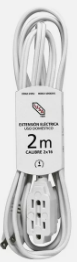 IUSA EXTENSIÓN DOMÉSTICA 2X16 POLARIZADA BLANCA 2M (217188)(E)