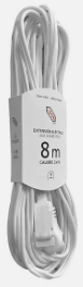 IUSA EXTENSIÓN DOMÉSTICA 2X16 POLARIZADA BLANCA 8M (217193)(E)