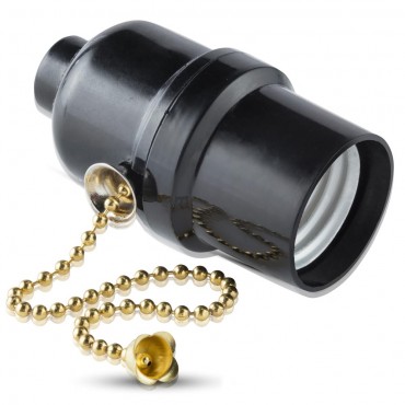 IUSA SOCKET BAQUELITA 146 C/CADENA ALUMINIO (603222)(E)