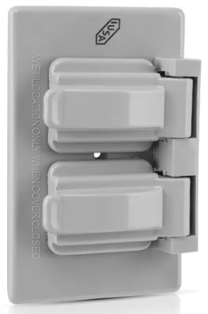 IUSA PLACA P/INTEMPERIE GRIS 2 VENTANAS POLICARBONATO (616066)(E)