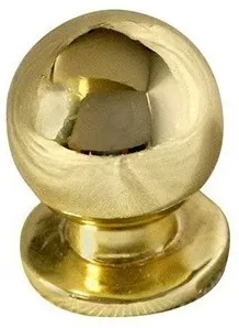 JALADERA HANDY BOTÓN CONTEMPORÁNEO LATÓN BRILLANTE 25MM X 29MM C/TORNILLO (3820)(E)