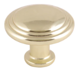 JALADERA HANDY BOTÓN CONTEMPORÁNEO LATÓN BRILLANTE 29MM X 23MM C/TORNILLO (3847)(E)