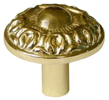 JALADERA HANDY BOTÓN CONTEMPORÁNEO LATÓN BRILLANTE 34MM X 24MM C/TORNILLO (3826)(E)