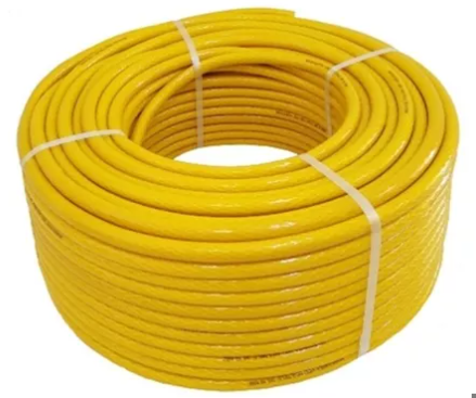 MANGUERA ARDA P/GAS TRAMADA AMARILLA 3/8" 100M (102139)