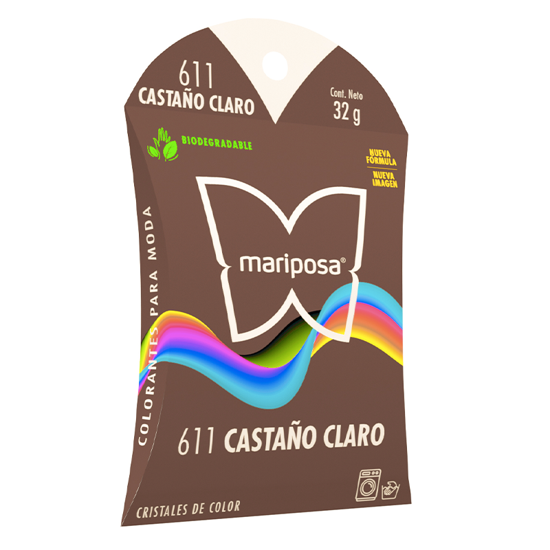 MARIPOSA CRISTALES 611 CASTAÑO CLARO 32GR (H)