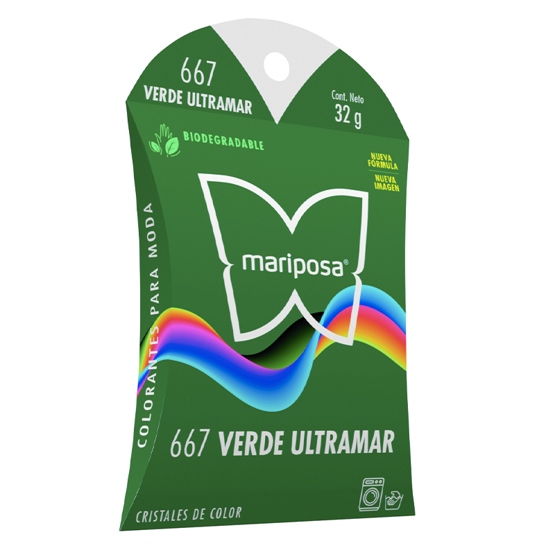 MARIPOSA CRISTALES 667 VERDE ULTRAMAR 32GR (H)