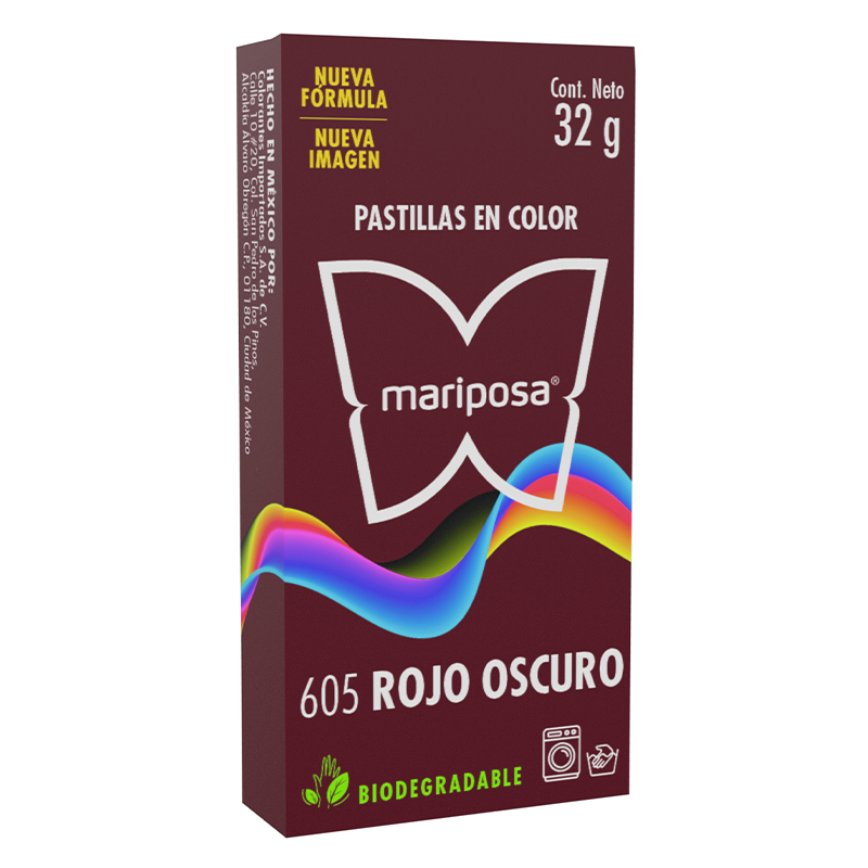 MARIPOSA PASTILLA 605 ROJO OSCURO 32GR (H)