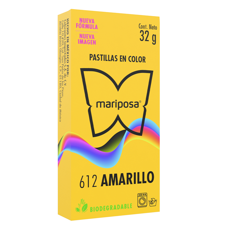 MARIPOSA PASTILLA 612 AMARILLO 32GR (H)