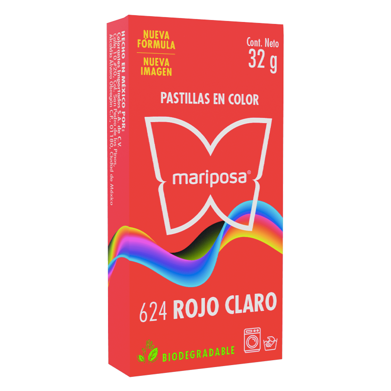 MARIPOSA PASTILLA 624 ROJO CLARO 32GR (H)