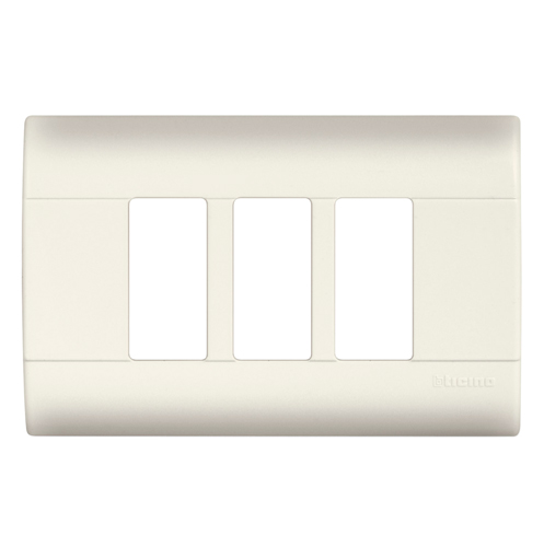 BTICINO MODUS PLACA RESINA 3 VENTANAS MARFIL (E5N3) (E)