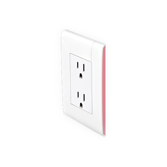 MPRO BTICINO TOMACORRIENTE DUPLEX 2P + T C/PLACA FLAMINGO (6028NFLPTL)
