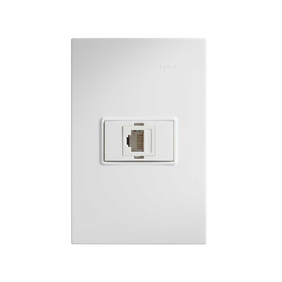 MPRO BTICINO PLACA BLANCA C/TOMA TELÉFONO RJ11 4 HILOS (E2082/11PTLAB)