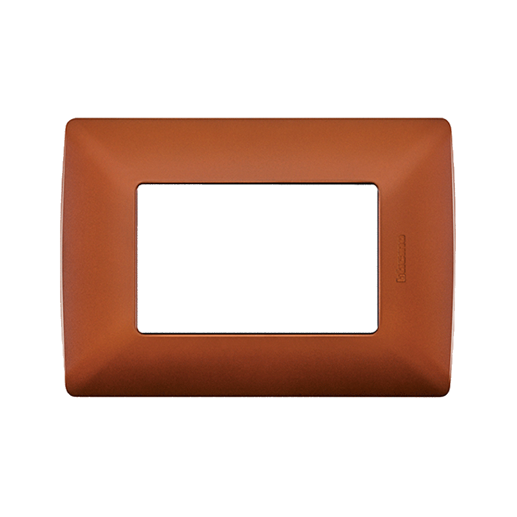 BTICINO MX PLACA RESINA 3 VENTANAS CHASIS TERRACOTA (QZ4803M3BTR) (E)