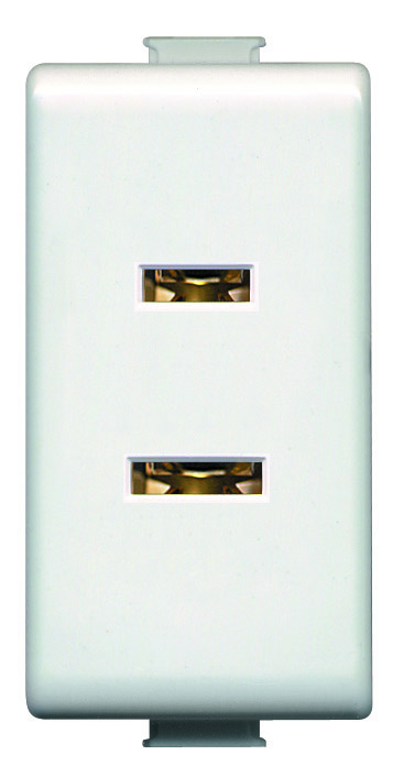 BTICINO MX TOMACORRIENTE POLARIZADO 1 MÓDULO BLANCO (QZ5115S) (E)