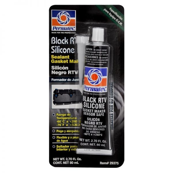 PERMATEX SILICÓN NEGRO RTV ALTA TEMPERATURA 80GR (29375-48)
