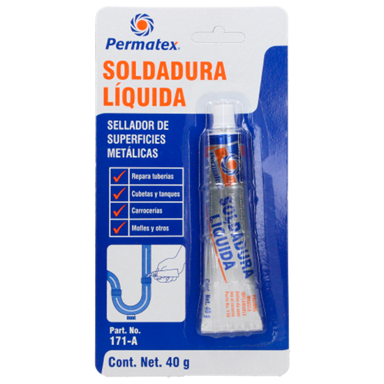 PERMATEX SOLDADURA 171-A LÍQUIDA EN FRÍO 50GR
