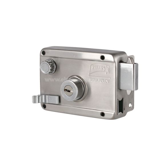 CERRADURA PHILLIPS HS-4000-AS 6 INSTAFÁCIL IZQUIERDA ACERO INOXIDABLE SOBREPONER (MX2661)(H)