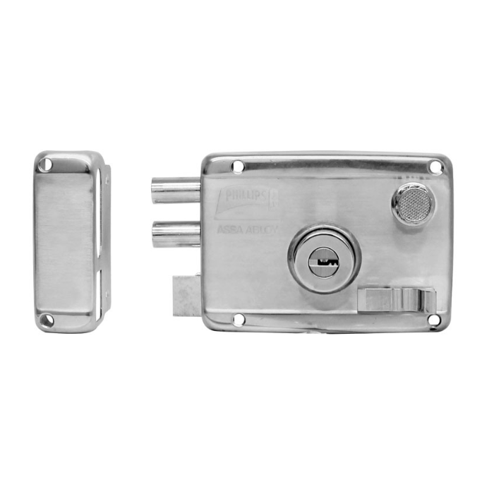 CERRADURA PHILLIPS HS-4100-AS 6 INSTAFÁCIL IZQUIERDA ACERO INOXIDABLE SOBREPONER (MX2663)(H)