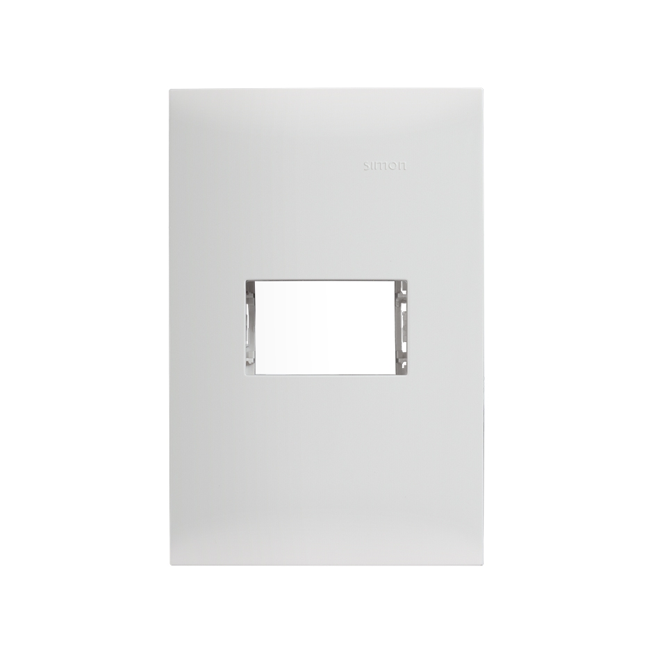 PLACA SIMON 1 VENTANA C/CHASIS BLANCA (25611-30)(E)
