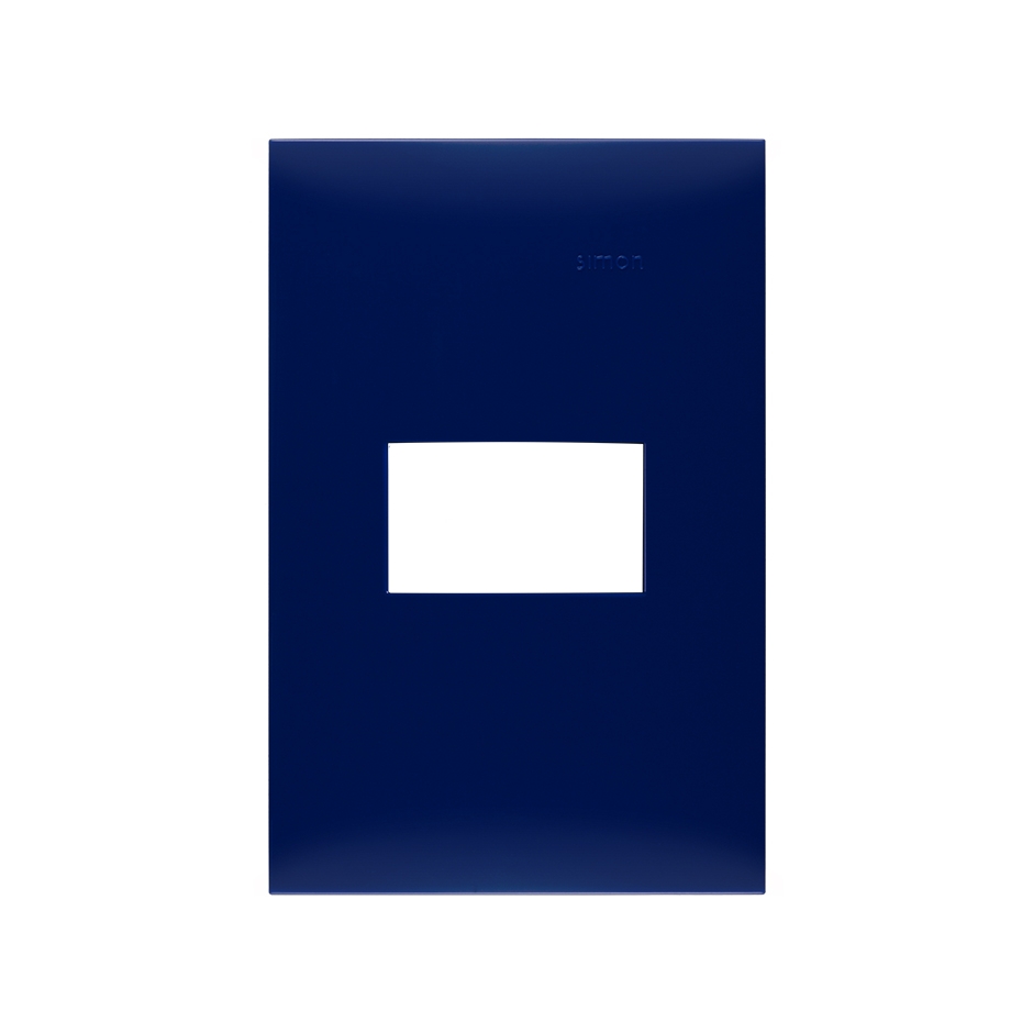 PLACA SIMON 1 VENTANA S/CHASIS AZUL MARINO (25611-56)(E)