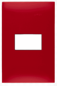 PLACA SIMON 1 VENTANA S/CHASIS ROJO CARMESÍ (25611-57)(E)