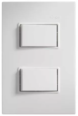 PLACA SIMON C/1 INTERRUPTOR 2 VÍAS+1 INTERRUPTOR 3 VÍAS BLANCO (23261-90)(E)