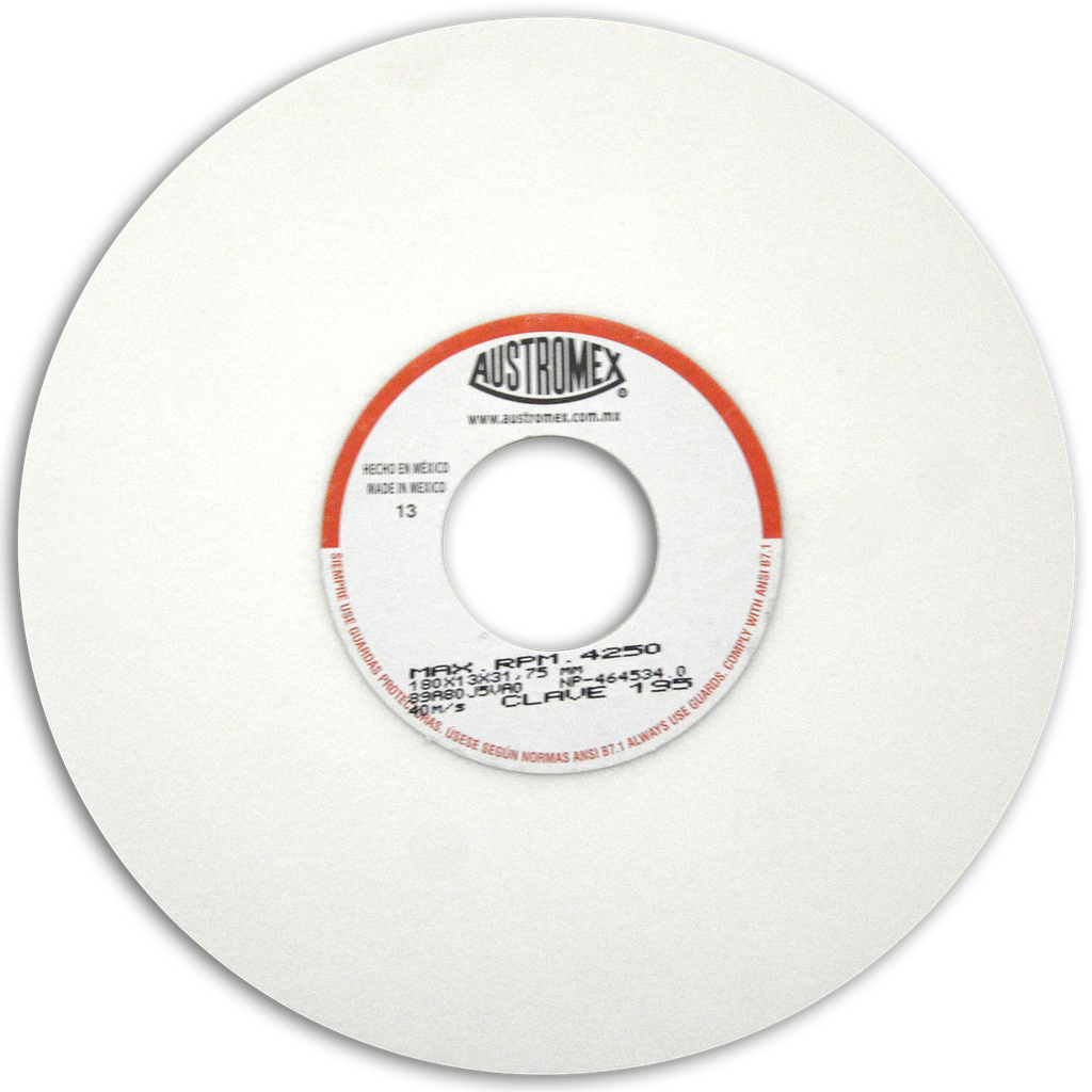 RUEDA ABRASIVA AUSTROMEX P/RECTIFICAR SUPERFICIES 7" GRANO 80 (195) DDD (H)