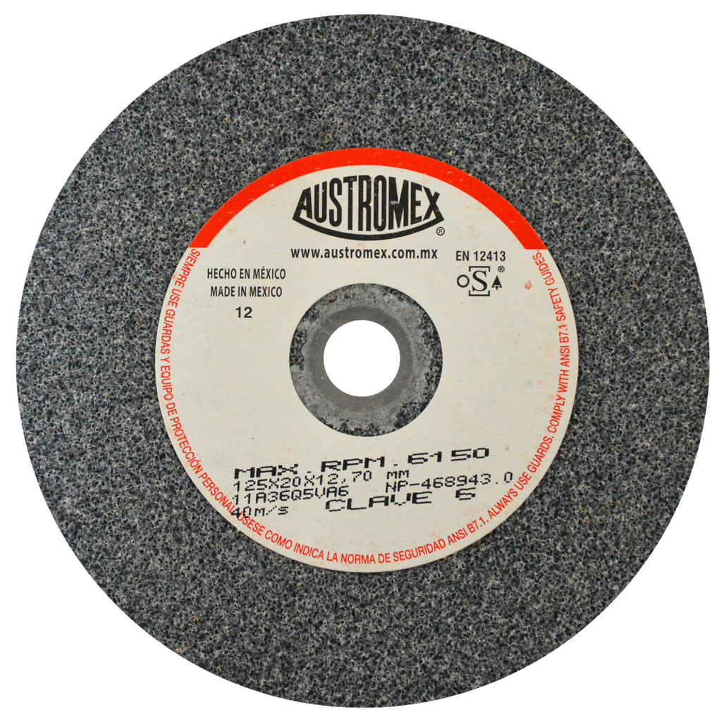RUEDA ABRASIVA AUSTROMEX USO GENERAL 5" GRANO 36 (6) (H)
