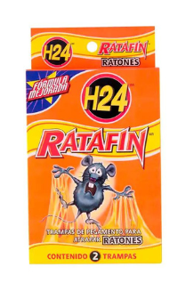 H-24 RATAFIN TRAMPA C/PEGAMENTO P/RATÓN C/2PZ (25084)