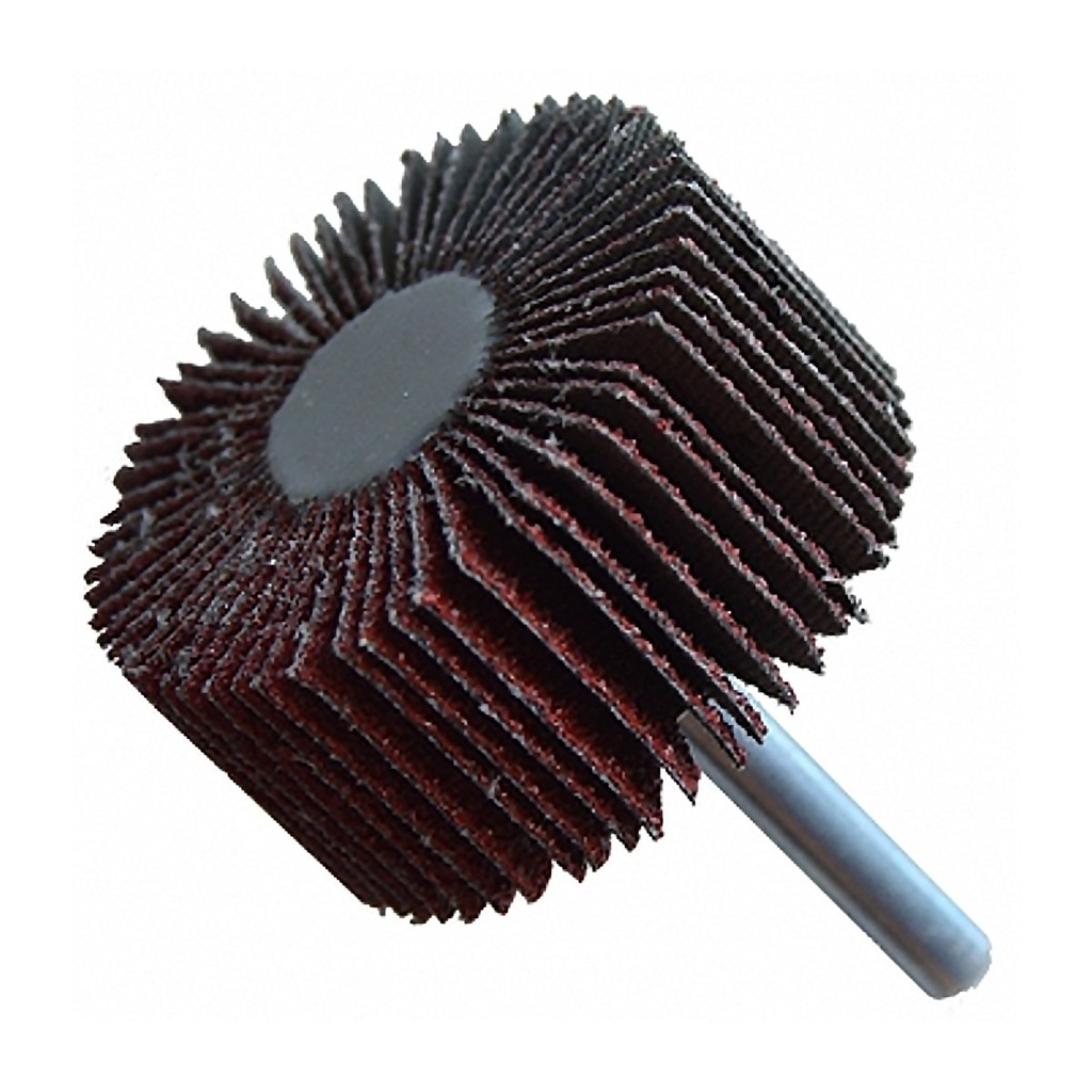 RUEDA FLAP FANDELI 1" x 1" x 1/4" C/VÁSTAGO X-88 GRANO 120 (16397)(H)