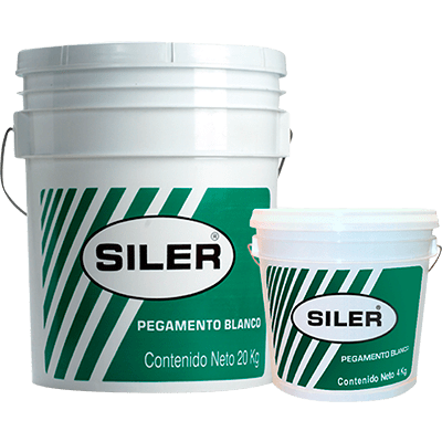 SILER ADHESIVO BLANCO INDUSTRIAL ETIQUETA VERDE 20KG
