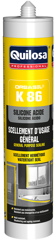SILICÓN QUILOSA K-86 E MULTIUSOS NEGRO 280ML
