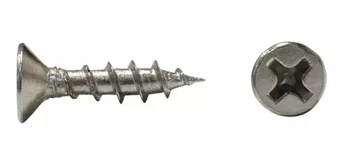 TORNILLO P/MADERA VEKER CABEZA PLANA "PHILLIPS" 6 X 5/8" NIQUELADO C/30000PZ (15411)