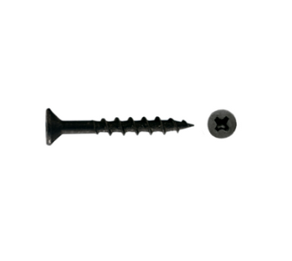 TORNILLO P/MADERA VEKER CABEZA PLANA "PHILLIPS" 6 X 1-1/4" NEGRO B/1000PZ (15613)