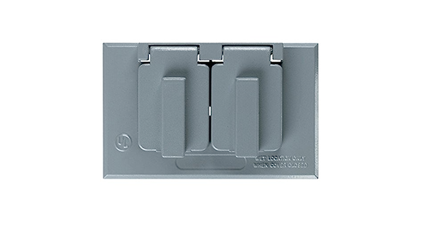 BTICINO TAPA HORIZONTAL DUPLEX GRIS P/INTEMPERIE (CA8-GH) (E)
